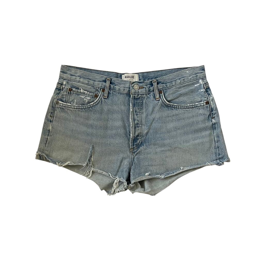 AGOLDE Parker Vintage Cut-Off Short - Distressed - Blue - Size 30